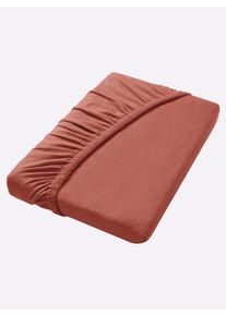 Irisette unisex Hoeslaken in papaya ,maat 90x190 - 100x200 cm - Hoeslaken, Witt, 100% Katoen