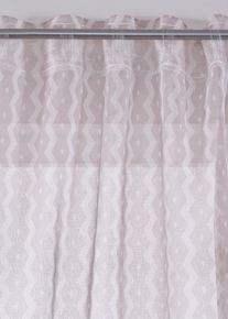 bonprix Cortina con poliéster reciclado y estampado (1 unidad), beige, Al/An: 225/135 cm