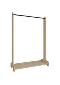 Mid.you Garderobenständer , Honigeiche , Metall, Holzwerkstoff , 89x128x35 cm , standfeste Füße , Kleinmöbel
