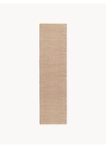 Ręcznie tkany chodnik z wełny Amaro Brązowy Wełna S 80 x D 300 cm | Westwing Collection