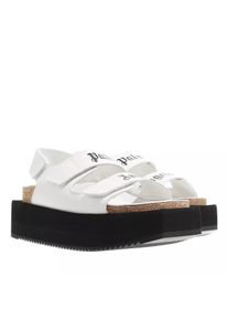 Palm Angels Sneakers, Platform Birk en crème - Cuir & Caoutchouc & Cuir & Finition lisse, 37 (EU)