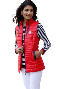 Damska Prešív. vesta s leskl. povrchom červená veľkosť 48