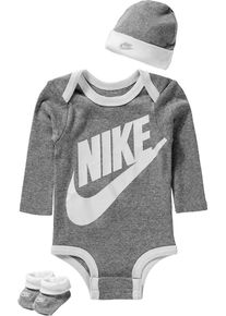 Nike Sportswear Set 'FUTURA LOGO LONG SLEEVE 3PC' donkergrijs 68-80
