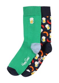 Happy Socks Dames Sokken 'Beer' navy / lichtblauw / lichtgroen / vuurrood / wit 36-40