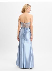 UNIQUE Abendkleid Damen hellblau Größe 34