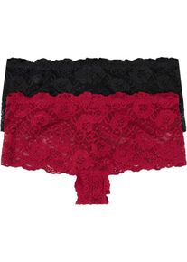 Hipster met kant (set van 2) - zwart - maat 52/54 (XXL) - bonprix