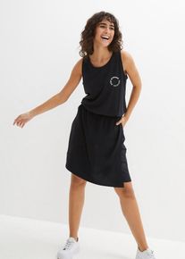 Jurk met geïntegreerde short - zwart - maat 48/50 (XL) - met katoen - bonprix