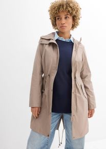Parka met capuchon - bruin - maat 34 - 100% katoen - bonprix