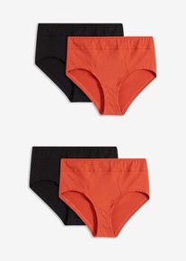 Maxipanty met biologisch katoen ( set van 4) - rood - maat 56/58 (3XL) - met katoen - bonprix