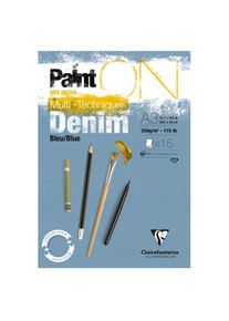 Block PaintOn Denim blau A3 250g/m² Clairefontaine