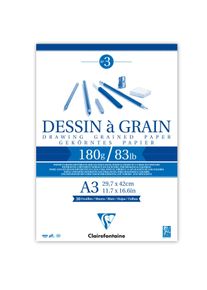 Bloc à dessin A3, 30 feuilles, Dessign à Grain Papier