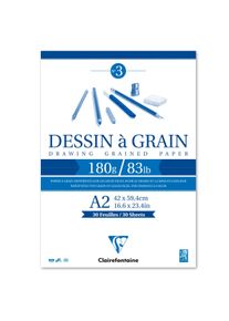 Zeichenblock A2, 30 Blatt, Dessign à Grain Clairfontaine