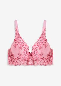 Push up BH mit Bügel und herausnehmbarem Padding, rosa, Größe 95A, bonprix