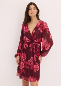 Bedrucktes Minikleid aus Mesh, lila, Größe 44/46 (L), bonprix