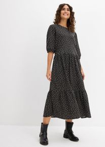 Shirtkleid aus reiner Baumwolle, schwarz, Größe 40/42 (M), 100% Baumwolle, bonprix