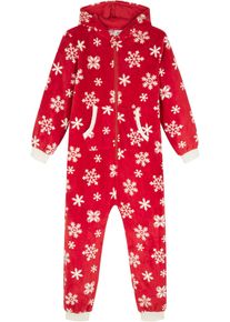 Mädchen Fleece-Overall - weiß - Größe 140/146 - bonprix