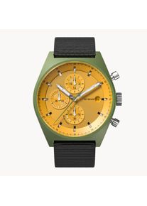 Solar watch men's olive - chronograph, mineral glass, ocean plastic strap - 5 months runtime, 43mm diameter, Japanese solar movement - deTomaso