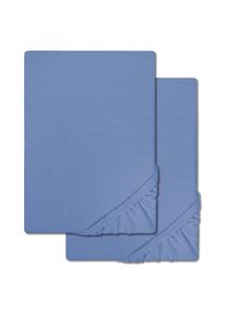 Két csomag CloudComfort Basic lepedő, mez sztreccs kék 180 x 190 - 200 x 200 cm (2 db)