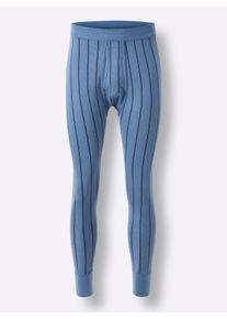 Heren Dameslegging, lang in marine + lichtblauw ,maat 5, WITT, 75% Katoen, 25% Polyester