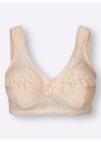 wäschepur Dames Steunbeha zonder beugel in ivoorkleur ,maat 100B, Witt, 90% Polyamide, 10% Elastan