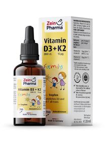 Zein Pharma Vitamin D3 + K2 Family Tropfen, 20 ml Flasche