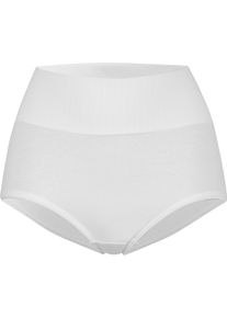 wäschepur Damer Höga trosor med ribbinfällning vit Größe 42