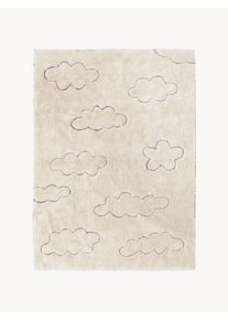 Lorena Canals Tapete artesanal para crianças lavável Clouds Bege Algodão L 120 x C 160 cm (tamanho S)