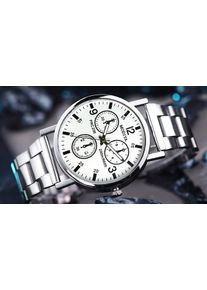 Men's Stainless Steel Quartz Watch - 2 Colours