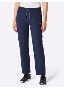 Dames Sportbroek van ademend microgaren in marine ,maat 38, Witt, 100% Polyester