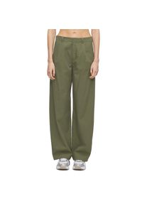 Drykorn CRAWL Geplooide broek in katoen-viscose keperstof in groene, maat 25x32