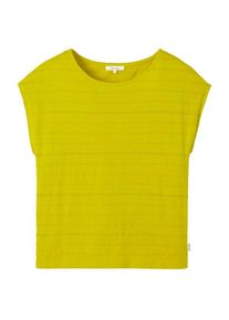 Tranquillo Womens Lockeres Shirt aus Ajour-Jersey T-shirt Dames (L |geel)