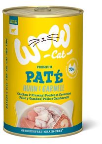 WOW Premium Paté Nassfutter, Huhn & Garnele, 6x400g