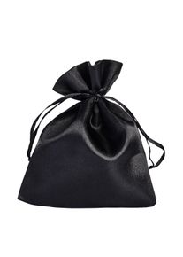 10 Satin bags 100 x 130 mm | black