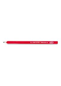 40x ALFA Crayon de charpentier en bois | 25 cm | Crayon de chantier en bois forme carré-ovale, taillé en pointe, mine mi-dure