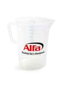 3x ALFA Verre doseur | 5 Litres | Gobelet gradu&eacute; hautement transparent | poign&eacute;e ergonomique, extr&ecirc;mement solide, r&eacute;sistant aux produits chimiques