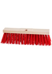 10x ALFA Balai à poils Elaston pour voirie | 40 cm | Balai extérieur avec poils rouges, pour saletés importantes et humides, en hêtre