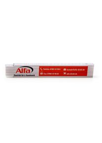 25x ALFA M&egrave;tre pliant en bois | 2m | M&egrave;tre avec graduation pour angles, articulations en m&eacute;tal, int&eacute;rieurs, ressort en acier renforc&eacute;