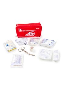 5x ALFA Trousse de premiers soins | Pratique à ranger dans la voiture | Avec couverture de survie, compresses, ciseaux, gants médicaux, bandages