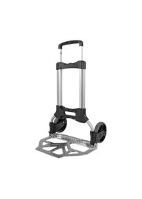 1x ALFA Diable pour transport | Chariot de transport à roulettes | Stable et pliable | Roues pleines en caoutchouc | Cadre en aluminium