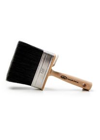 18x ALFA Brosse à peindre | 100mm | Brosse pour vernis en fibres de soie naturelles «PREMIUMLine» | virole acier inoxydable, poignée bois de hêtre