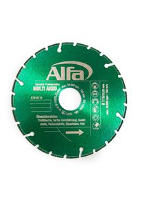 4x ALFA Disque &agrave; tron&ccedil;onner diamant&eacute; | 115 mm | Disque de coupe diamant&eacute;, faible vibration, coupe tr&egrave;s fine professionnelle, nombreux mat&eacute;riaux
