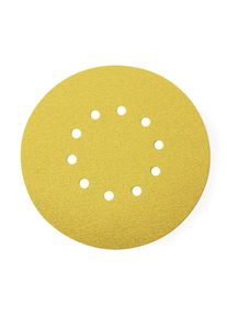 200x ALFA Disque abrasif auto-agrippant | 225 mm, 10 trous | Grain 80 | Abrasif pour ponceuse haute performance, grain corindon, pour meuleuses