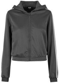 Urban Classics Ladies Cropped Track Jacket ' ' Damen grey denim / dunkelgrau Größe XXXL