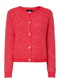 Pieces Dames Gebreid vest 'PCJyda' rood gemêleerd M