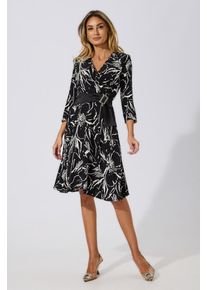 Rochie eleganta din crepe cu imprimeu Jayla Bicolora