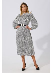 Rochie eleganta din satin cu imprimeu Clover Bicolora