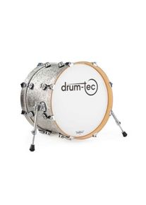 drum-tec diabolo 3 Bass Drum 18" x 12" (silver sparkle) b-stock