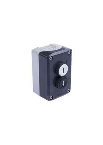 Schneider Electric Spring Return Enclosed Push Button, Polycarbonate, 1 Cutouts, Black/White, Down Arrow, Up Arrow - XALD222