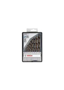 Bosch 10-Piece Twist Drill Bit Set for Metal, 10mm Max, 1mm Min, HSS-Co Bits - 2607019925