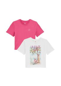 WE Fashion Camisola em rosa, branco Tamanho 92 Estampado com motivo